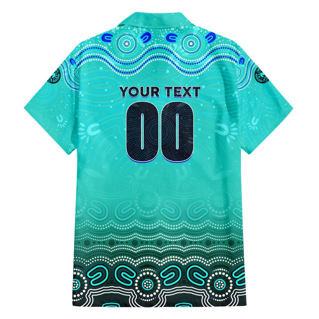 Personalised Australia Matildas Family Matching Off Shoulder Maxi Dress and Hawaiian Shirt Tillies Aboriginal Simple Turquoise