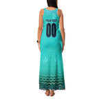 Personalised Australia Matildas Family Matching Tank Maxi Dress and Hawaiian Shirt Tillies Aboriginal Simple Turquoise