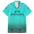 Personalised Australia Matildas Hawaiian Shirt Tillies Aboriginal Simple Turquoise