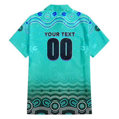 Personalised Australia Matildas Hawaiian Shirt Tillies Aboriginal Simple Turquoise