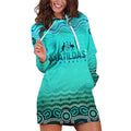 Personalised Australia Matildas Hoodie Dress Tillies Aboriginal Simple Turquoise