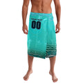 Personalised Australia Matildas Lavalava Tillies Aboriginal Simple Turquoise