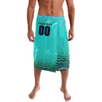 Personalised Australia Matildas Lavalava Tillies Aboriginal Simple Turquoise