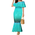 Personalised Australia Matildas Mermaid Dress Tillies Aboriginal Simple Turquoise