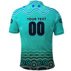 Personalised Australia Matildas Polo Shirt Tillies Aboriginal Simple Turquoise
