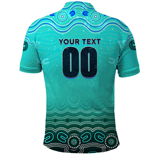 Personalised Australia Matildas Polo Shirt Tillies Aboriginal Simple Turquoise