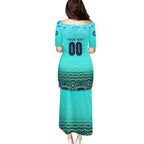 Personalised Australia Matildas Puletasi Tillies Aboriginal Simple Turquoise