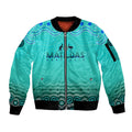 Personalised Australia Matildas Sleeve Zip Bomber Jacket Tillies Aboriginal Simple Turquoise