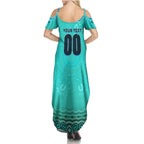 Personalised Australia Matildas Summer Maxi Dress Tillies Aboriginal Simple Turquoise