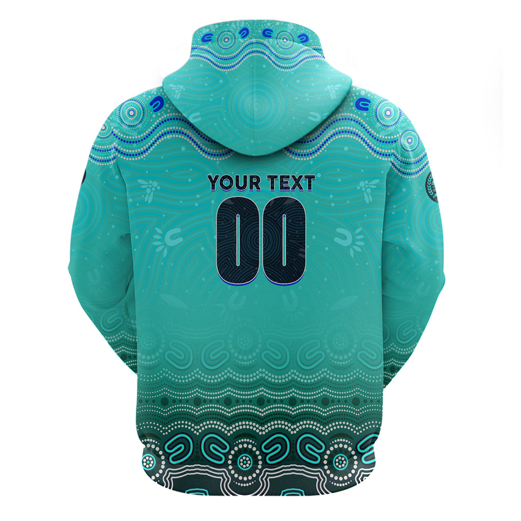 Personalised Australia Matildas Zip Hoodie Tillies Aboriginal Simple Turquoise