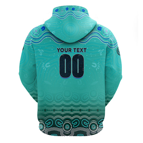 Personalised Australia Matildas Zip Hoodie Tillies Aboriginal Simple Turquoise