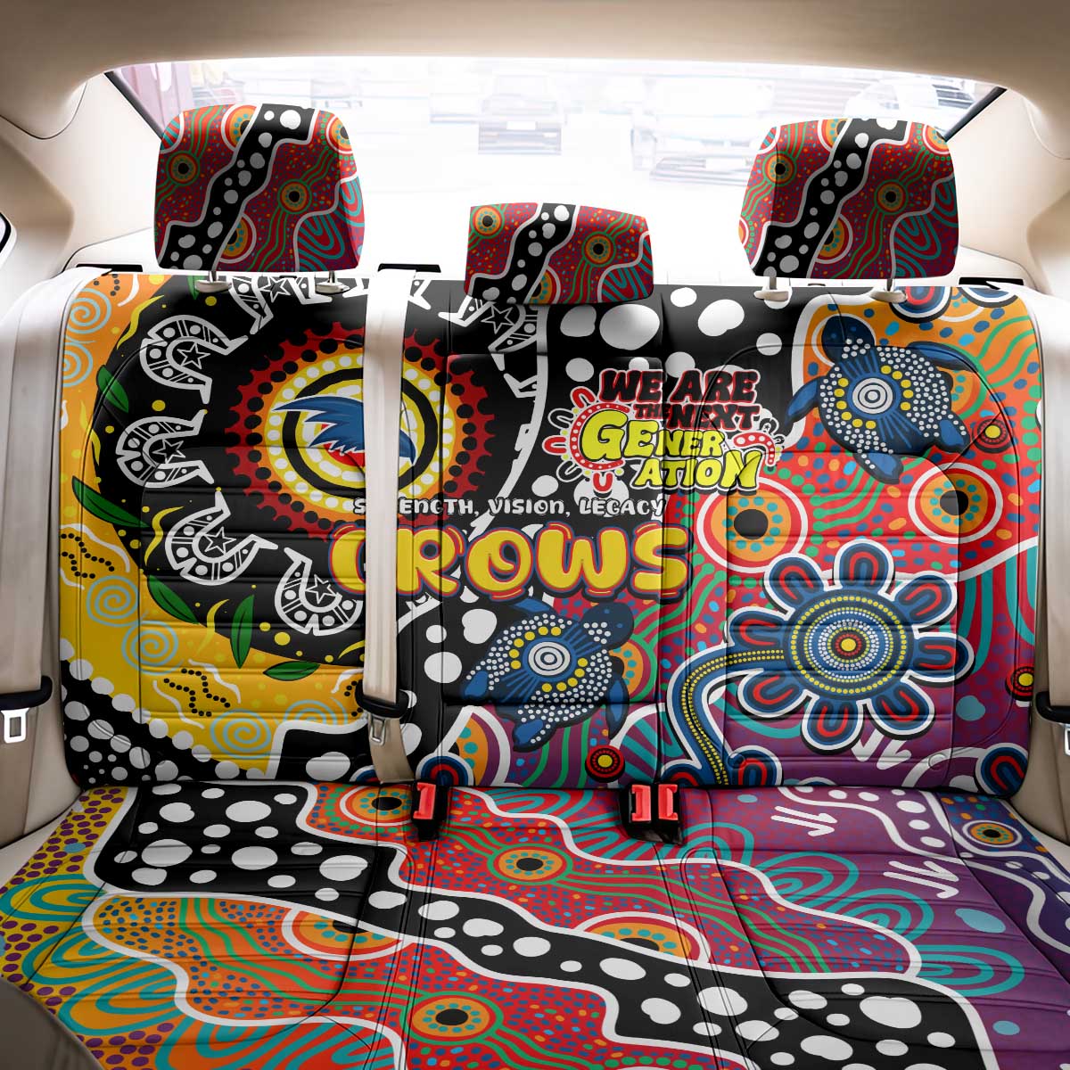Crows AFL Celebrating 50 Years of Naidoc Back Car Seat Cover NAIDOC Week 2025 Aboriginal