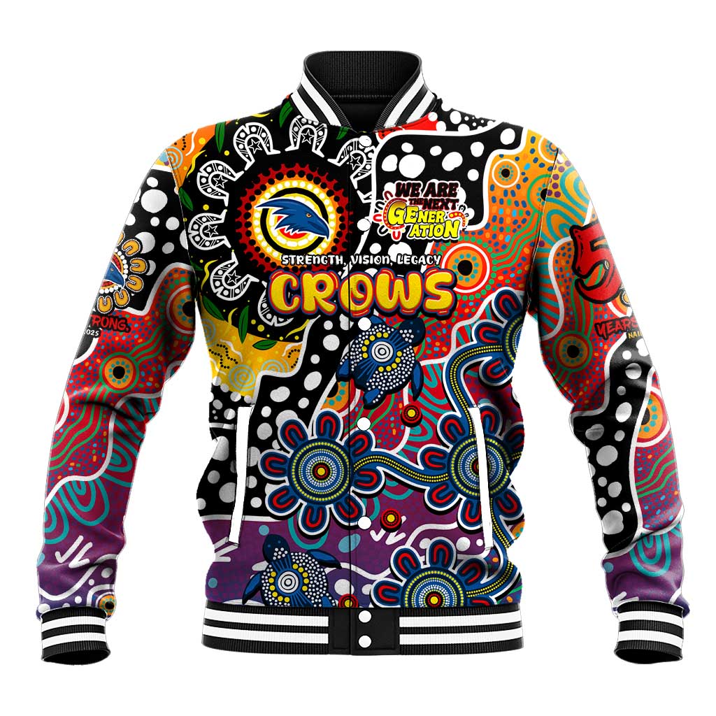 Personalised Crows AFL Celebrating 50 Years of Naidoc Baseball Jacket NAIDOC Week 2025 Aboriginal