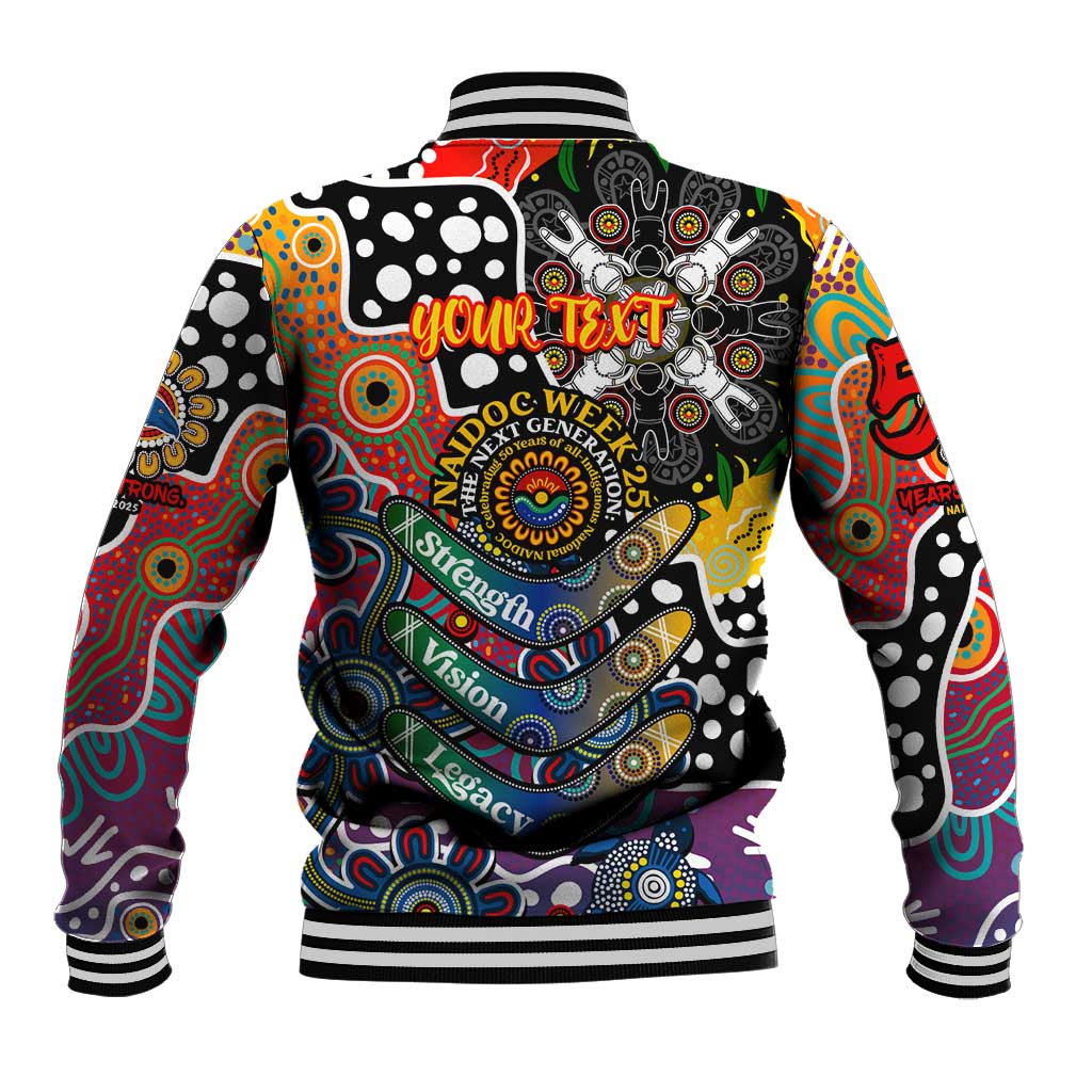 Personalised Crows AFL Celebrating 50 Years of Naidoc Baseball Jacket NAIDOC Week 2025 Aboriginal