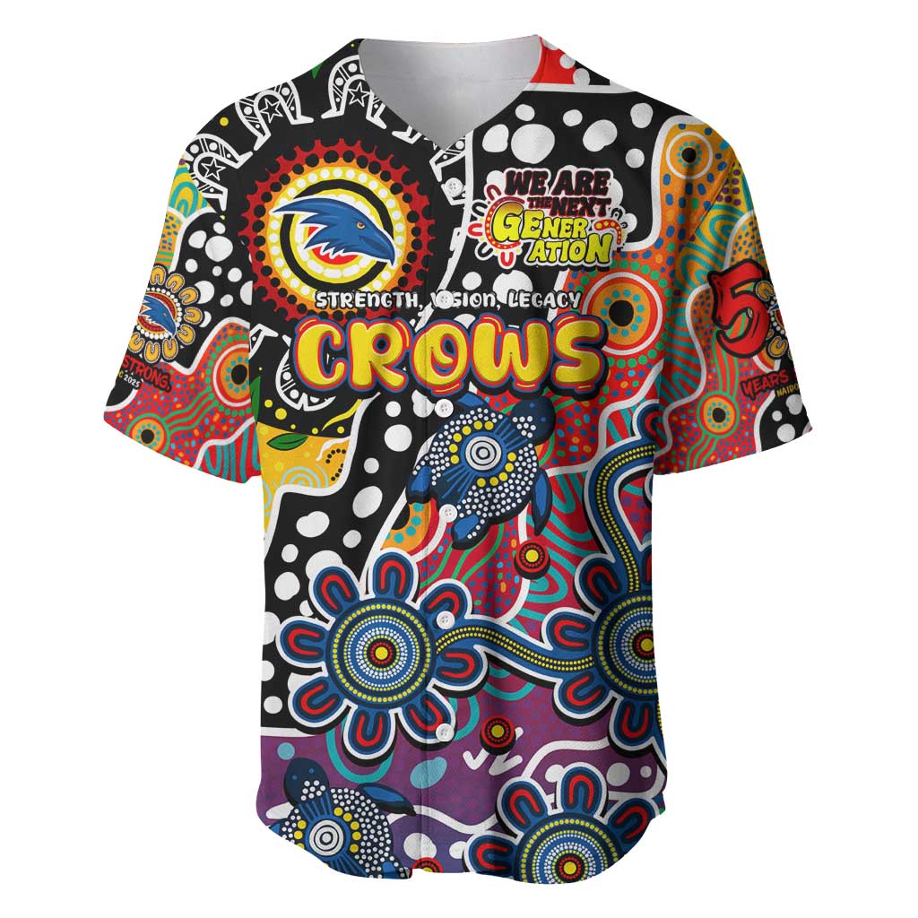 Personalised Crows AFL Celebrating 50 Years of Naidoc Baseball Jersey NAIDOC Week 2025 Aboriginal