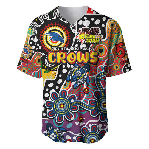 Personalised Crows AFL Celebrating 50 Years of Naidoc Baseball Jersey NAIDOC Week 2025 Aboriginal