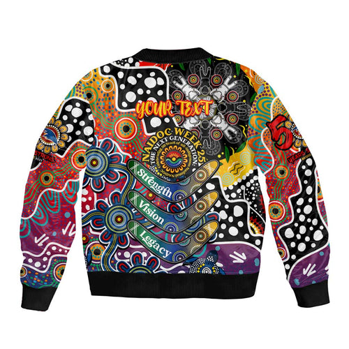 Personalised Crows AFL Celebrating 50 Years of Naidoc Bomber Jacket NAIDOC Week 2025 Aboriginal