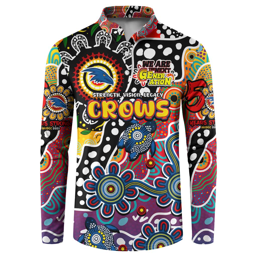 Personalised Crows AFL Celebrating 50 Years of Naidoc Button Sweatshirt NAIDOC Week 2025 Aboriginal