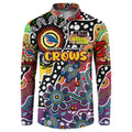 Personalised Crows AFL Celebrating 50 Years of Naidoc Button Sweatshirt NAIDOC Week 2025 Aboriginal