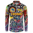 Personalised Crows AFL Celebrating 50 Years of Naidoc Button Sweatshirt NAIDOC Week 2025 Aboriginal
