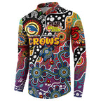 Personalised Crows AFL Celebrating 50 Years of Naidoc Button Sweatshirt NAIDOC Week 2025 Aboriginal