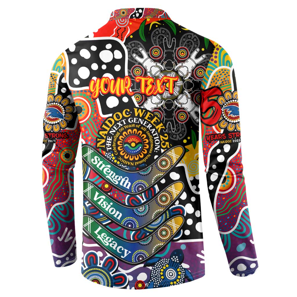 Personalised Crows AFL Celebrating 50 Years of Naidoc Button Sweatshirt NAIDOC Week 2025 Aboriginal