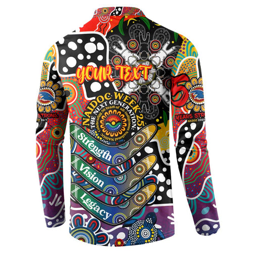 Personalised Crows AFL Celebrating 50 Years of Naidoc Button Sweatshirt NAIDOC Week 2025 Aboriginal