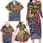 Personalised Crows AFL Celebrating 50 Years of Naidoc Family Matching Long Sleeve Bodycon Dress and Hawaiian Shirt NAIDOC Week 2025 Aboriginal