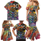 Personalised Crows AFL Celebrating 50 Years of Naidoc Family Matching Mermaid Dress and Hawaiian Shirt NAIDOC Week 2025 Aboriginal