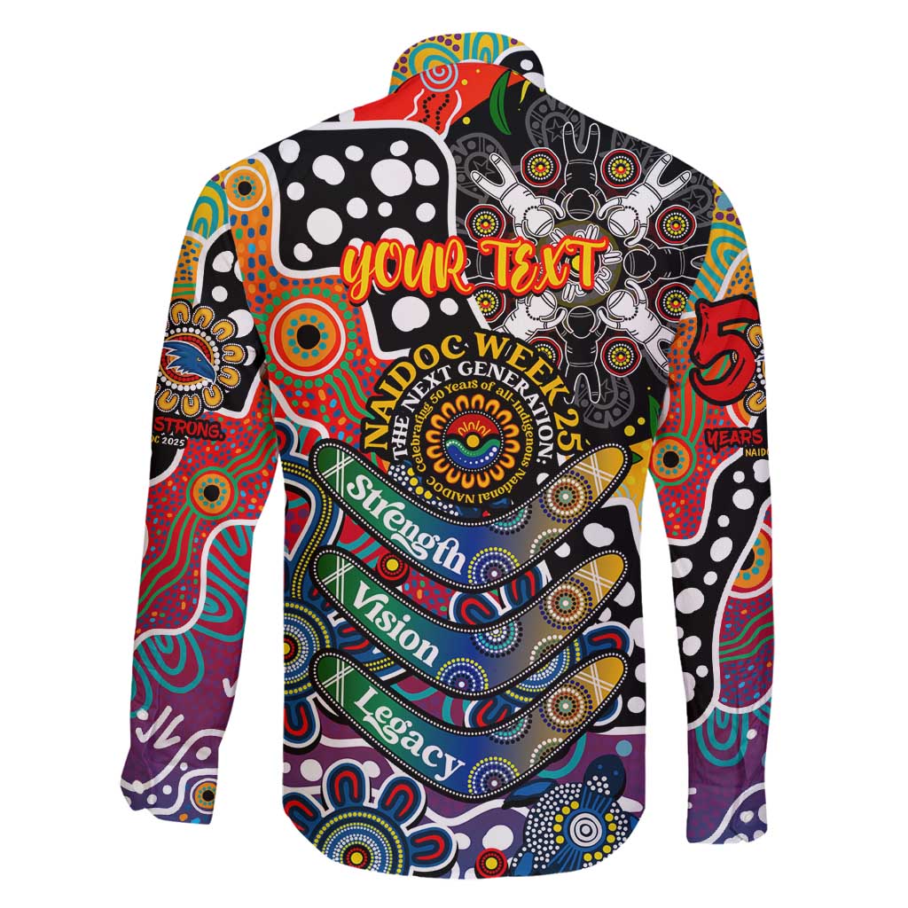 Personalised Crows AFL Celebrating 50 Years of Naidoc Family Matching Mermaid Dress and Hawaiian Shirt NAIDOC Week 2025 Aboriginal