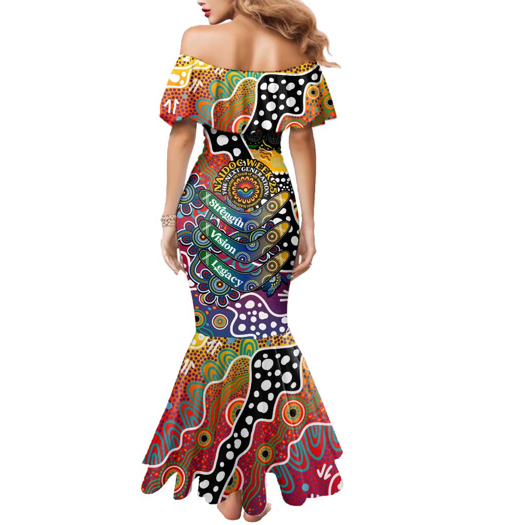 Personalised Crows AFL Celebrating 50 Years of Naidoc Family Matching Mermaid Dress and Hawaiian Shirt NAIDOC Week 2025 Aboriginal