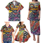 Personalised Crows AFL Celebrating 50 Years of Naidoc Family Matching Puletasi and Hawaiian Shirt NAIDOC Week 2025 Aboriginal