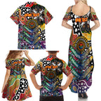 Personalised Crows AFL Celebrating 50 Years of Naidoc Family Matching Summer Maxi Dress and Hawaiian Shirt NAIDOC Week 2025 Aboriginal