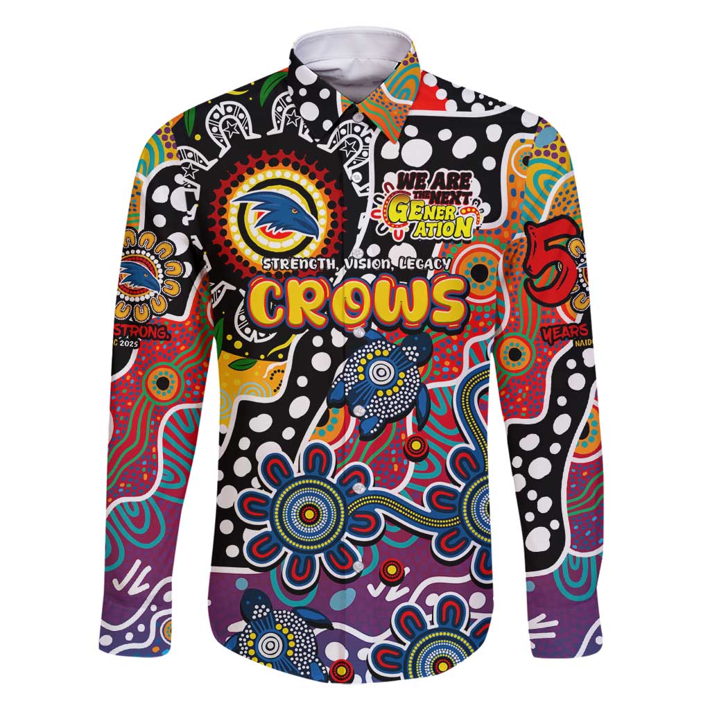 Personalised Crows AFL Celebrating 50 Years of Naidoc Family Matching Tank Maxi Dress and Hawaiian Shirt NAIDOC Week 2025 Aboriginal