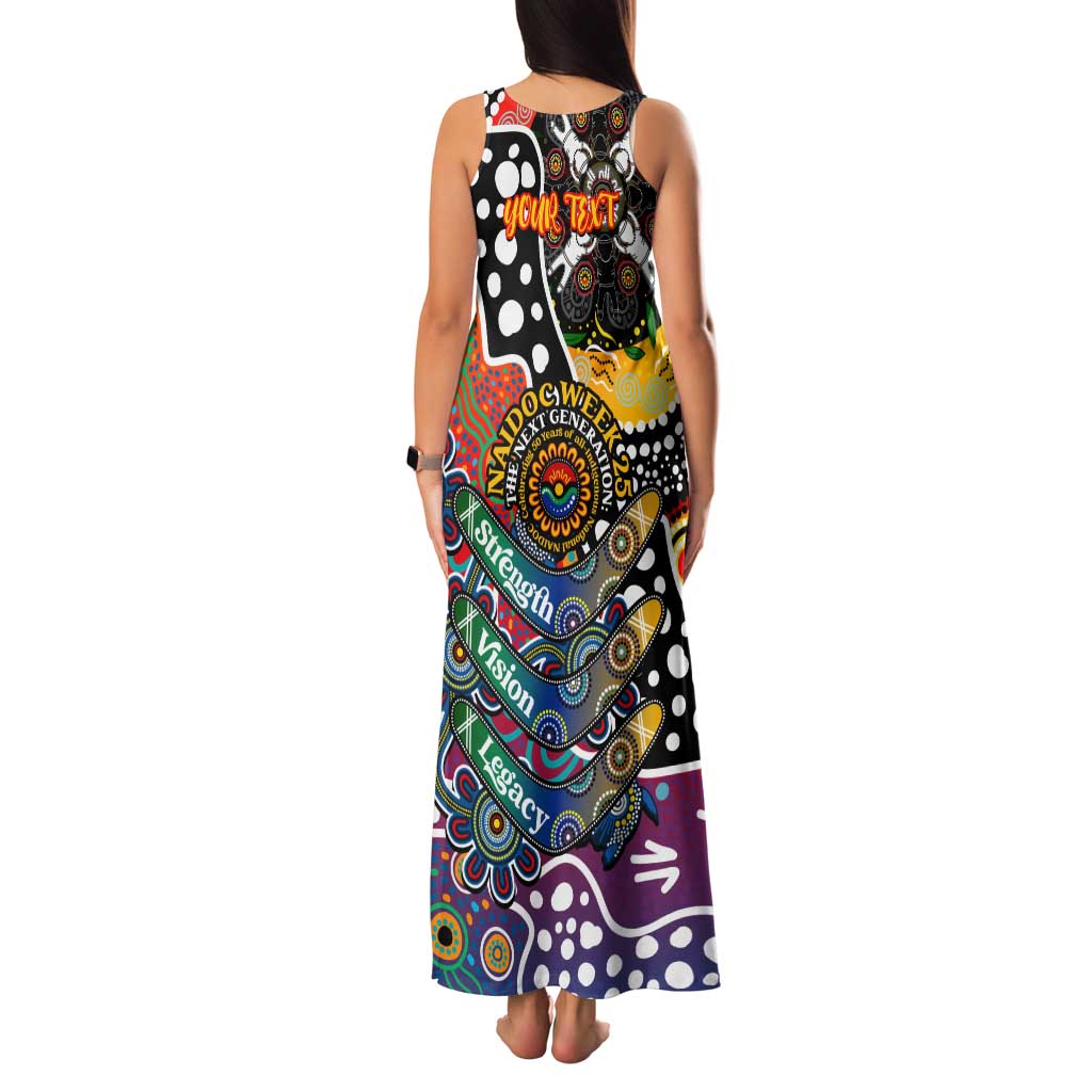 Personalised Crows AFL Celebrating 50 Years of Naidoc Family Matching Tank Maxi Dress and Hawaiian Shirt NAIDOC Week 2025 Aboriginal