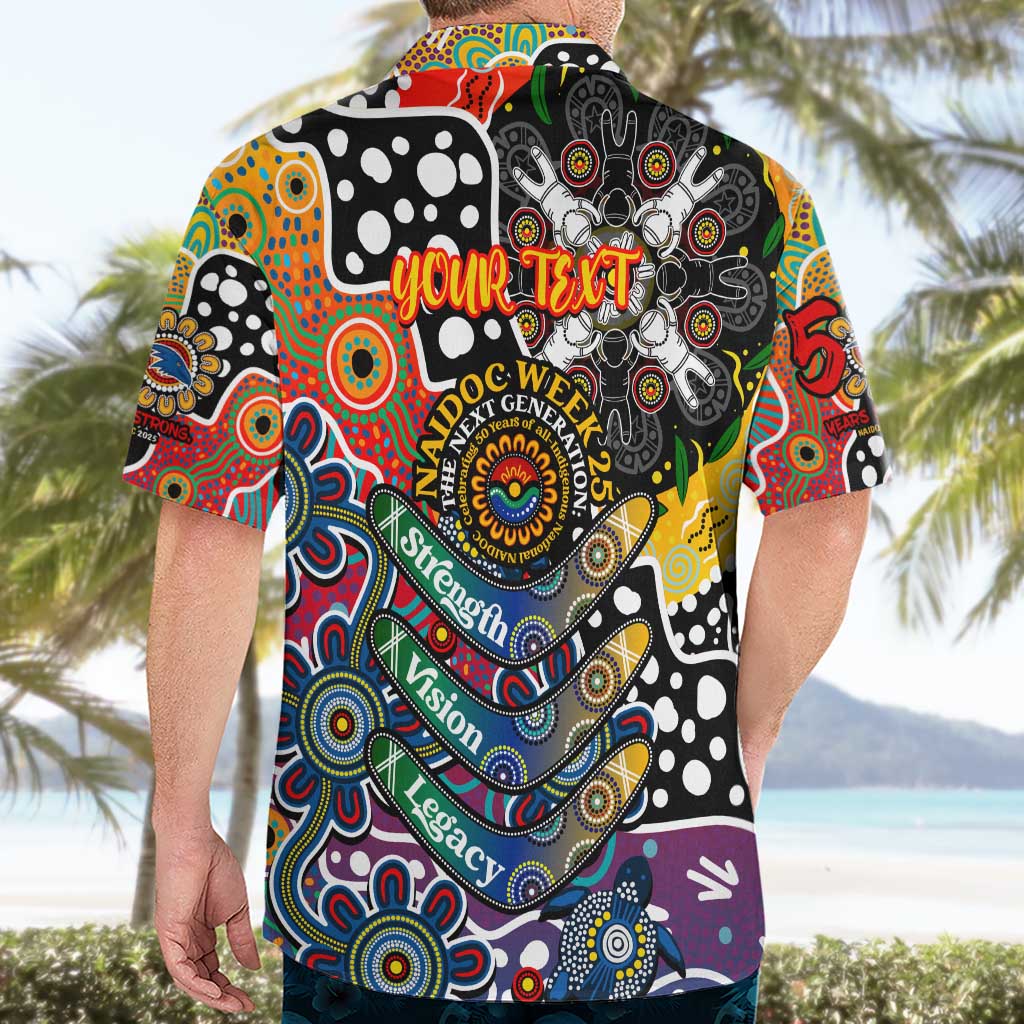 Personalised Crows AFL Celebrating 50 Years of Naidoc Hawaiian Shirt NAIDOC Week 2025 Aboriginal