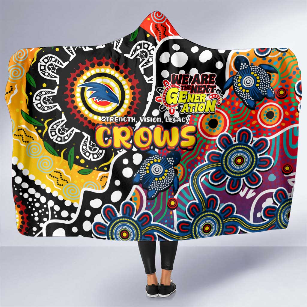 Crows AFL Celebrating 50 Years of Naidoc Hooded Blanket NAIDOC Week 2025 Aboriginal