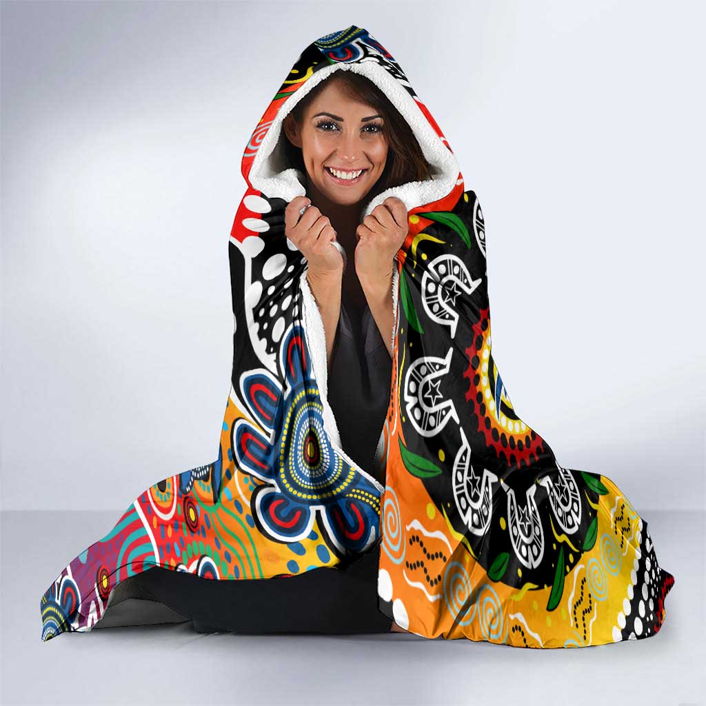 Crows AFL Celebrating 50 Years of Naidoc Hooded Blanket NAIDOC Week 2025 Aboriginal