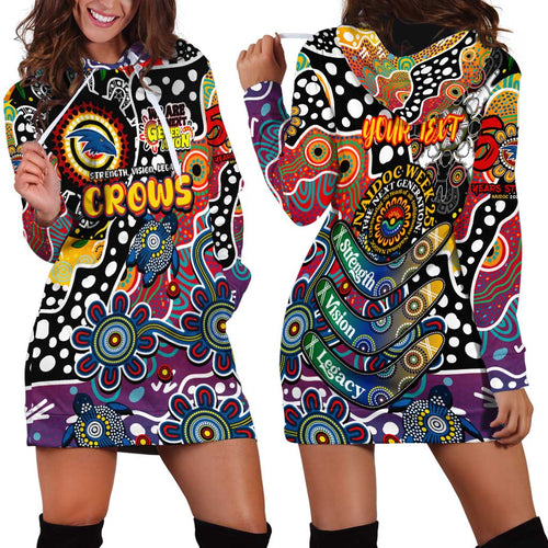 Personalised Crows AFL Celebrating 50 Years of Naidoc Hoodie Dress NAIDOC Week 2025 Aboriginal