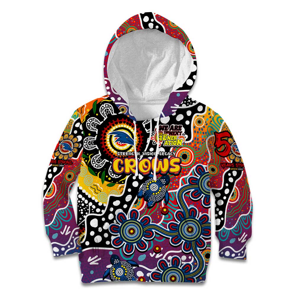 Personalised Crows AFL Celebrating 50 Years of Naidoc Kid Hoodie NAIDOC Week 2025 Aboriginal