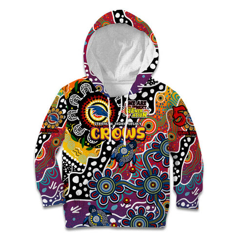 Personalised Crows AFL Celebrating 50 Years of Naidoc Kid Hoodie NAIDOC Week 2025 Aboriginal