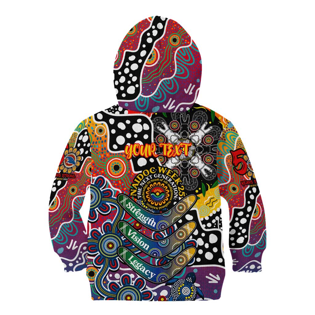 Personalised Crows AFL Celebrating 50 Years of Naidoc Kid Hoodie NAIDOC Week 2025 Aboriginal