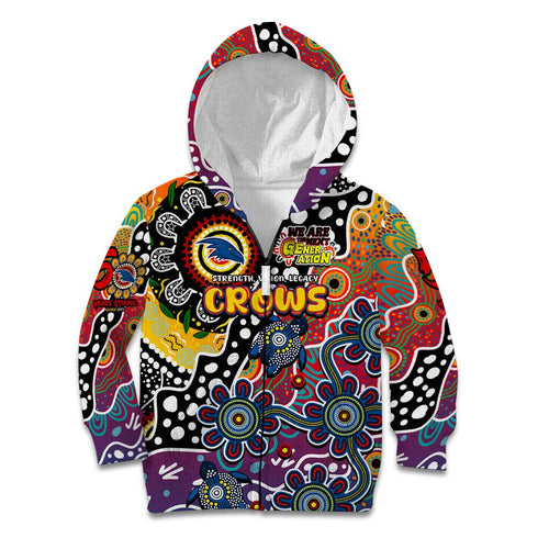 Personalised Crows AFL Celebrating 50 Years of Naidoc Kid Hoodie NAIDOC Week 2025 Aboriginal
