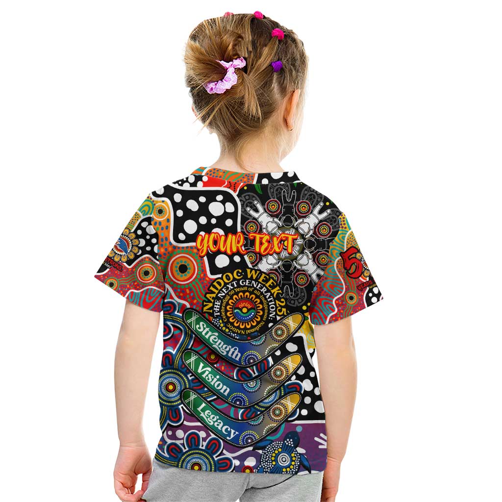 Personalised Crows AFL Celebrating 50 Years of Naidoc Kid T Shirt NAIDOC Week 2025 Aboriginal