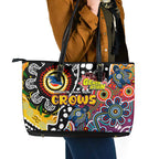 Crows AFL Celebrating 50 Years of Naidoc Leather Tote Bag NAIDOC Week 2025 Aboriginal