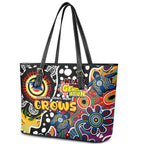 Crows AFL Celebrating 50 Years of Naidoc Leather Tote Bag NAIDOC Week 2025 Aboriginal