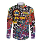 Personalised Crows AFL Celebrating 50 Years of Naidoc Long Sleeve Button Shirt NAIDOC Week 2025 Aboriginal