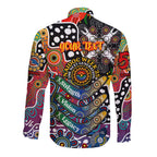 Personalised Crows AFL Celebrating 50 Years of Naidoc Long Sleeve Button Shirt NAIDOC Week 2025 Aboriginal