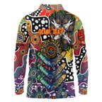 Personalised Crows AFL Celebrating 50 Years of Naidoc Long Sleeve Polo Shirt NAIDOC Week 2025 Aboriginal