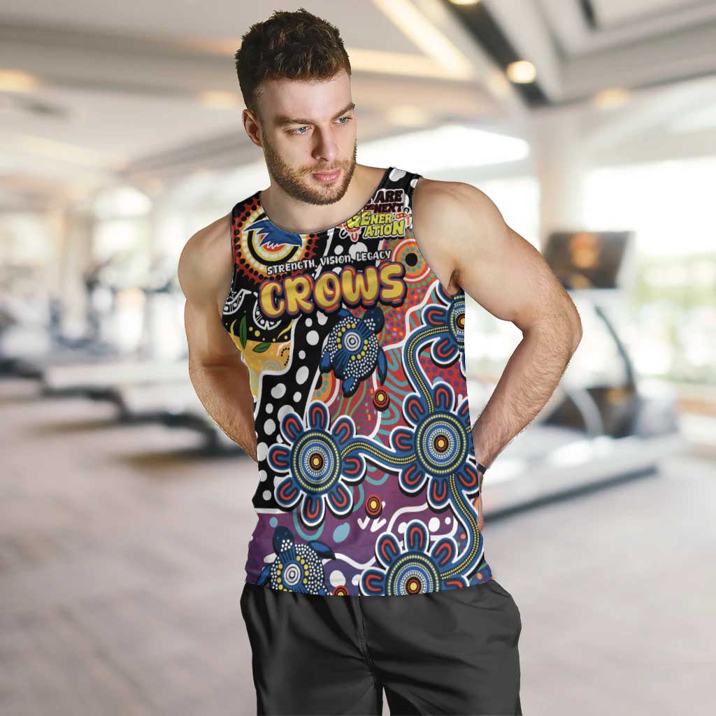 Personalised Crows AFL Celebrating 50 Years of Naidoc Men Tank Top NAIDOC Week 2025 Aboriginal